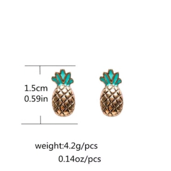 1 LEFT 🎀3/$23🎀 Pineapple Stud Earrings - Picture 3 of 6
